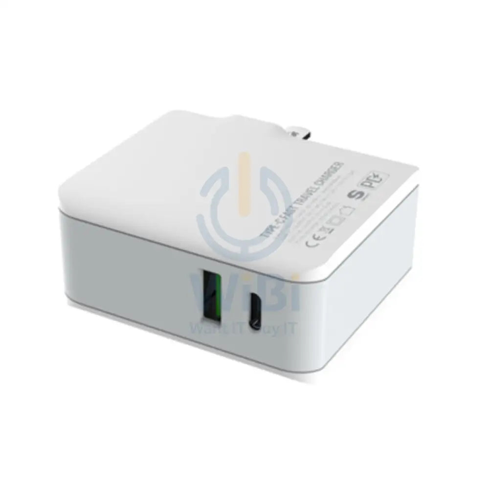 LDNIO A4403C Dual USB Ports Fast Wall Charger - 30W / USB-A / Type-C / White Accessories > Power Adapters