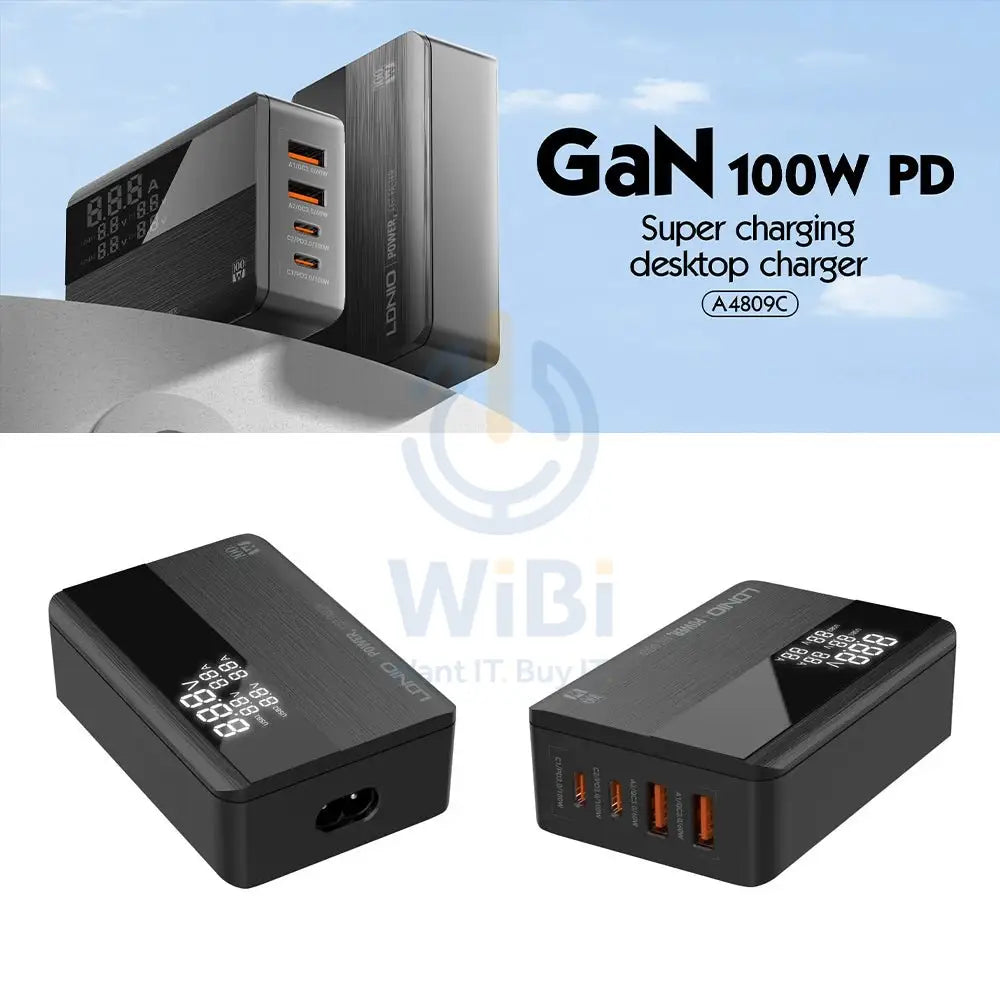 LDNIO A4809C GaN Desktop Charger - 100W / 4-Port Accessories > Power Adapters