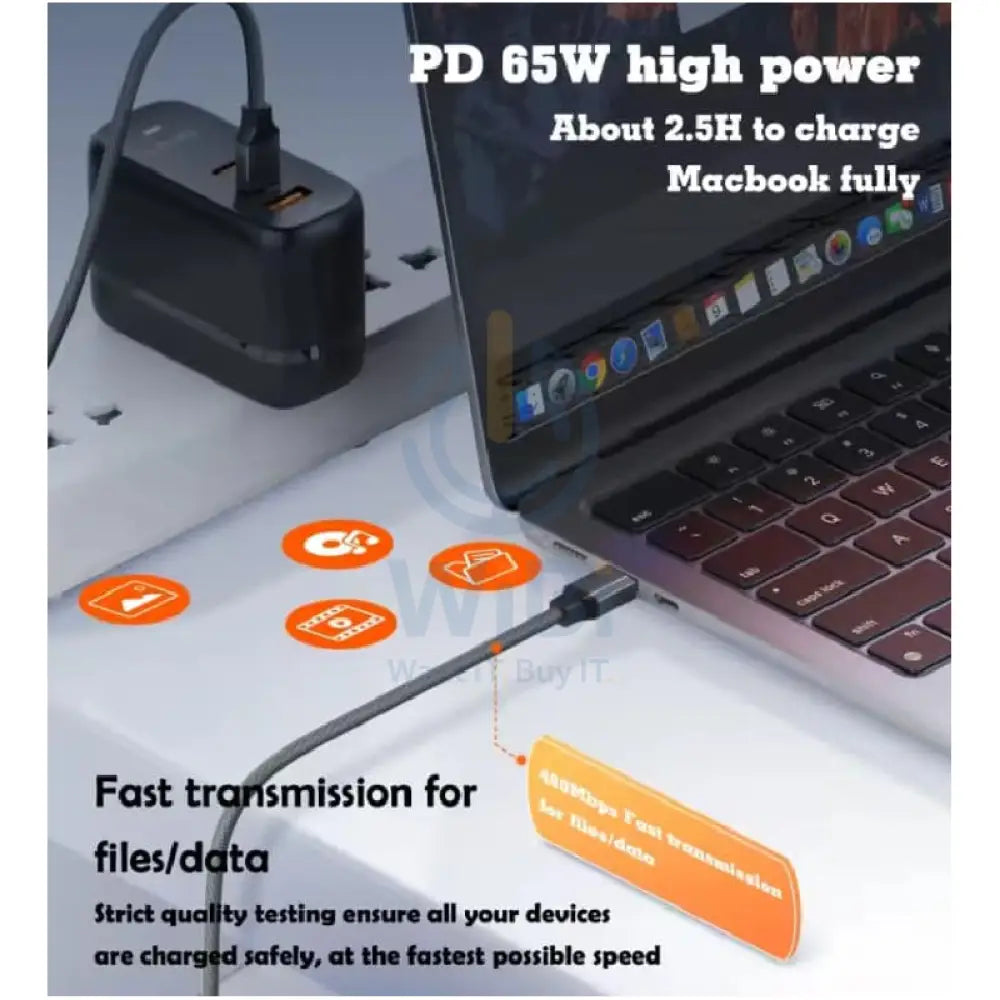 LDNIO LC442C Fast Charging Data Cable 100W / 2 Meter / Type C / Grey Accessories > Cables & Converters > Cables