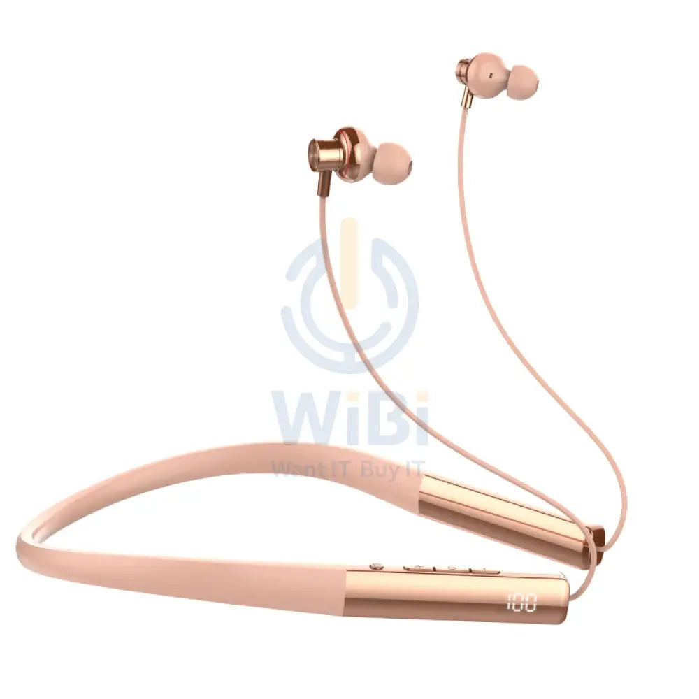 LDNIO N01 Wireless stereo Neckband - Bluetooth / Golden Accessories > Audio > Headphones