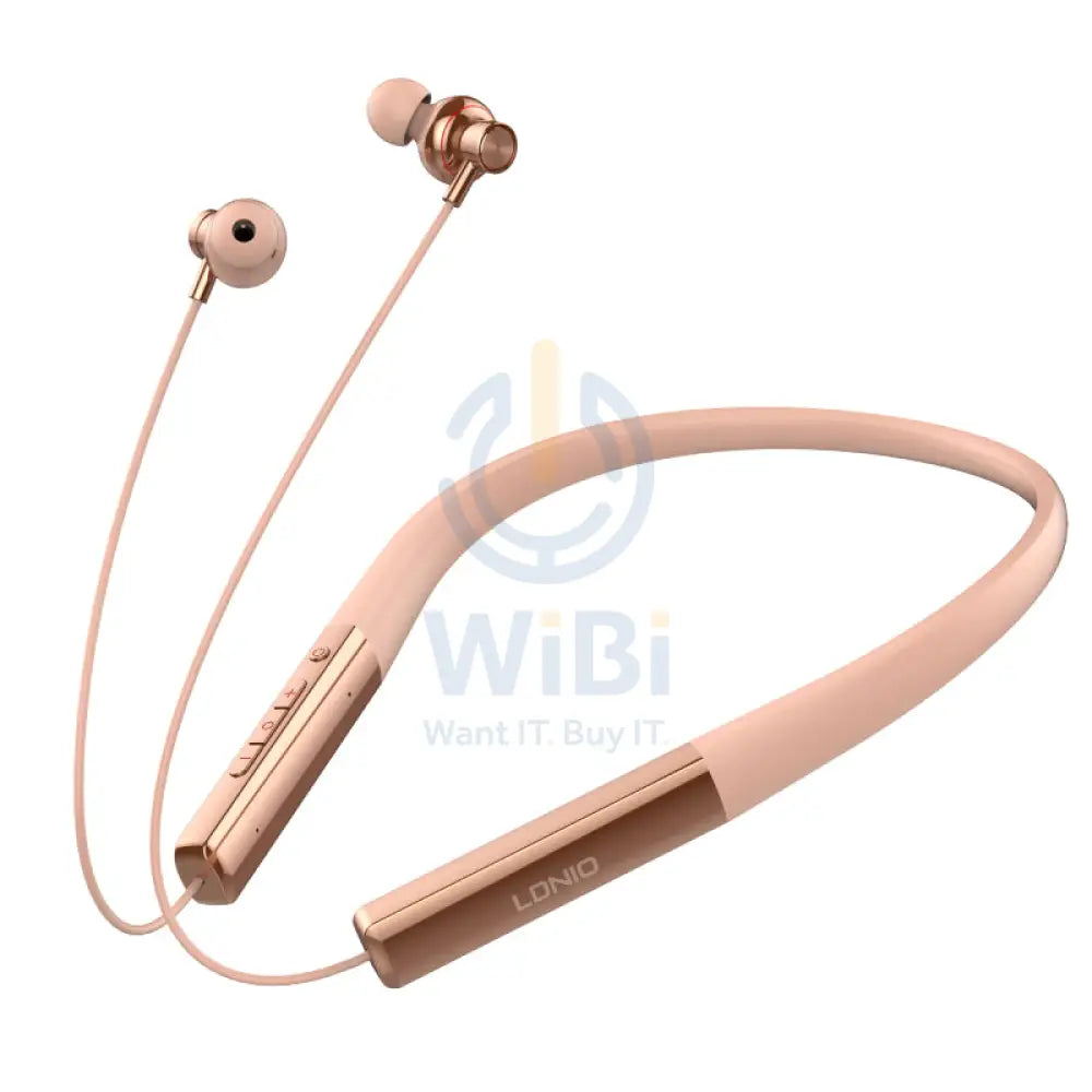 LDNIO N01 Wireless stereo Neckband - Bluetooth / Golden Accessories > Audio > Headphones