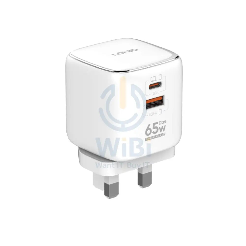 LDNIO Q2617 GAN Super Fast Charger - 65W / USB-A / Type-C / White Accessories > Power Adapters
