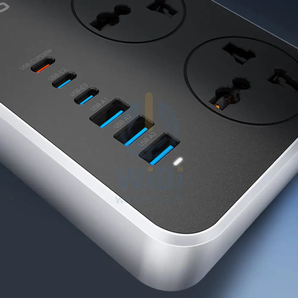 LDNIO SC3604C Extension Sockets - 3 Way / 2 Meters / 3x USB / 3x USB-C / Black Accessories > Power > Power Protection >