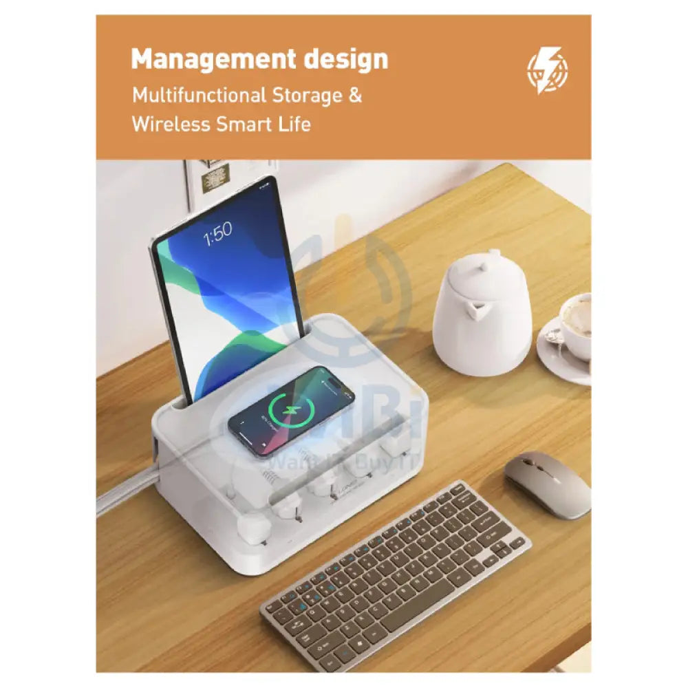 Ldnio SN5310W Wireless Management Power Strip Box 2500W / 5 Way / White Accessories > Power > Power Protection > Surge