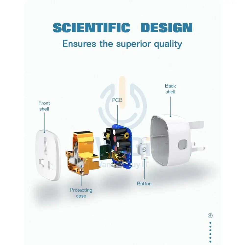 LDNIO Wifi Smart Universal Power Plug UK - White Accessories > Power Adapters