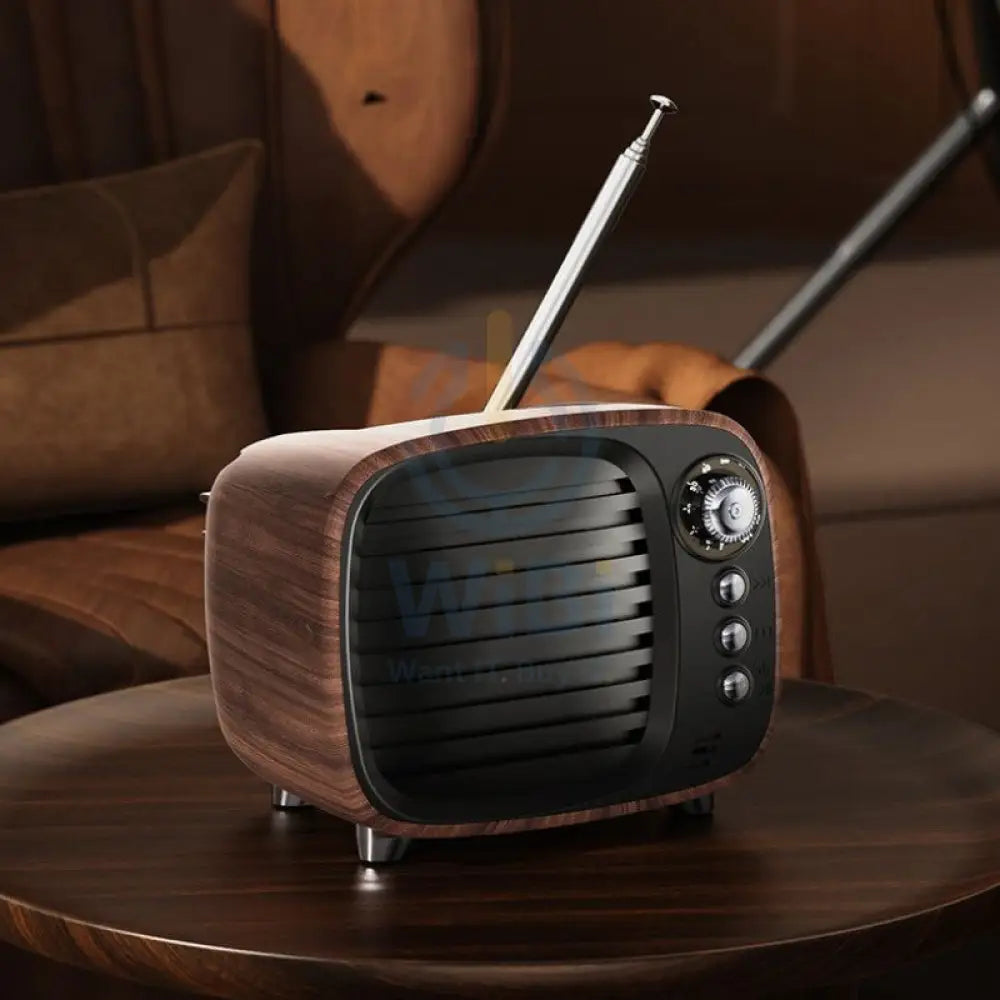 LEEDOR Mini Wood Wireless Speaker 5W / Bluetooth / Black Accessories > Audio > Speakers