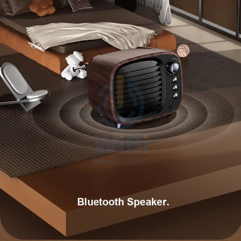 LEEDOR Mini Wood Wireless Speaker 5W / Bluetooth / Black Accessories > Audio > Speakers