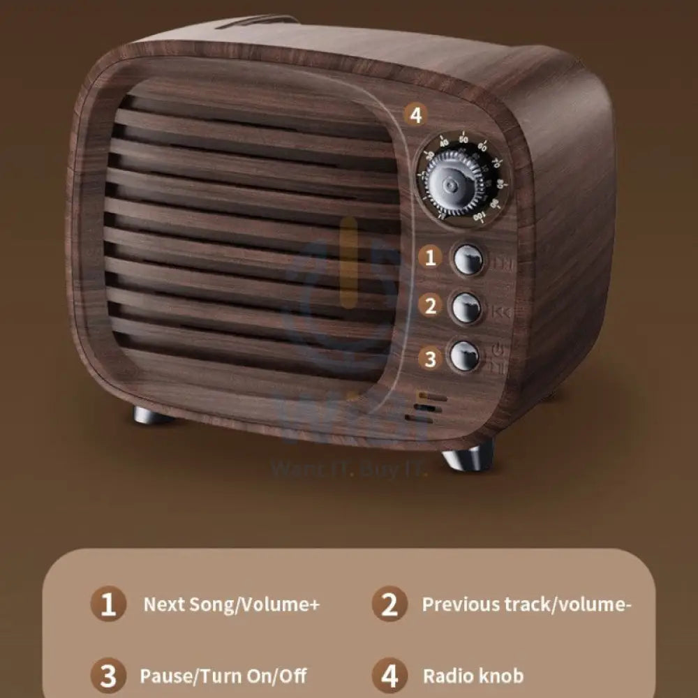 LEEDOR Mini Wood Wireless Speaker 5W / Bluetooth / Brown Accessories > Audio > Speakers