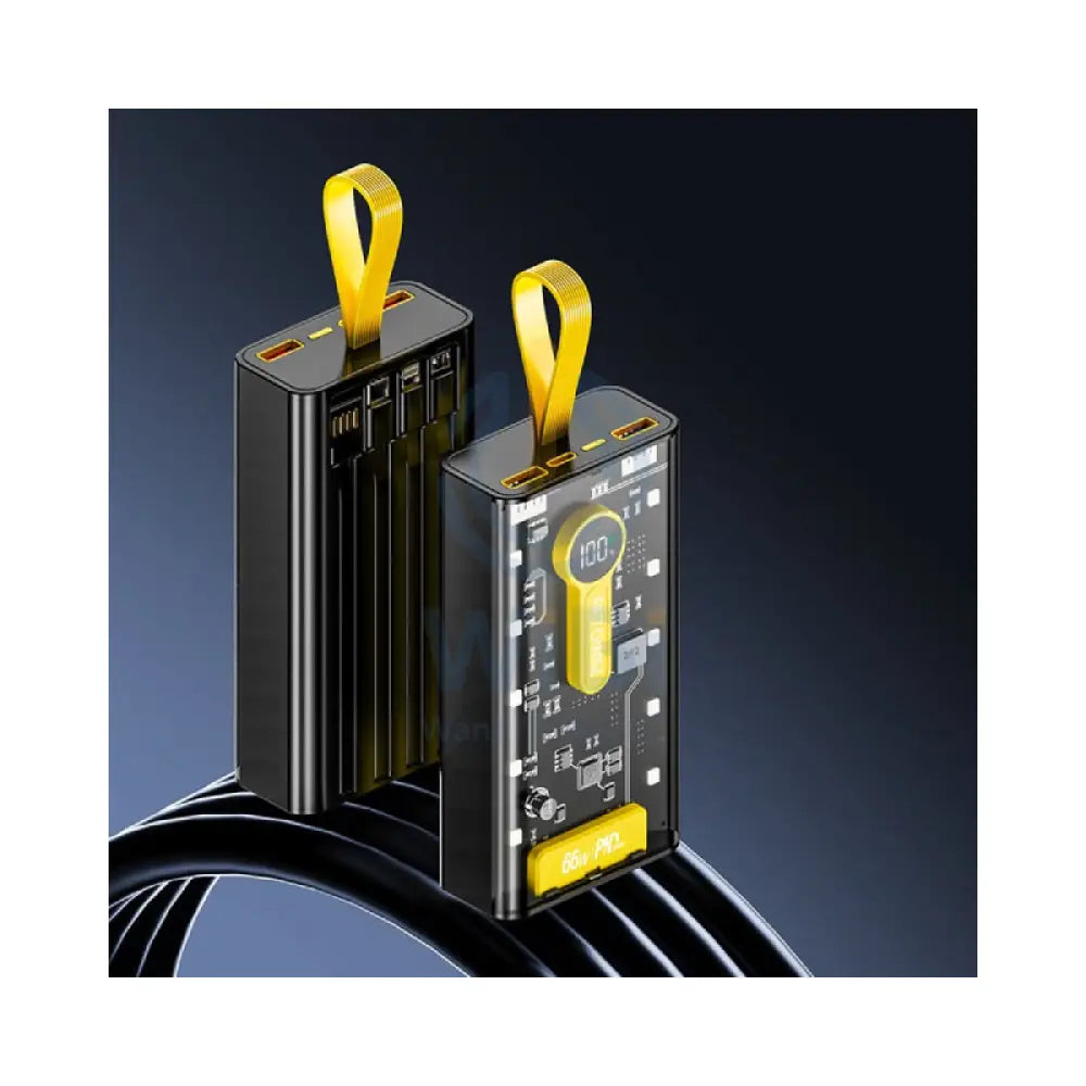LEEDOR YM-743 Built-in Cable Power Bank - 20W / 10000mAh / Black Accessories > Power Bank