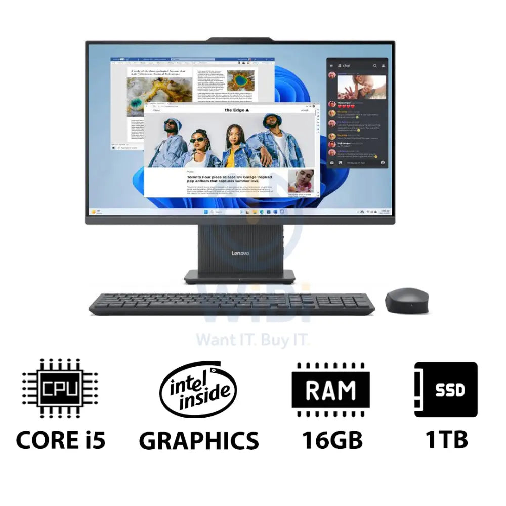 Lenovo IdeaCentre 27 Gen 9 AIO PC - i5 / 16GB / 1TB (NVMe M.2 SSD) / 27’’ FHD Non-Touch / DOS (Without OS)