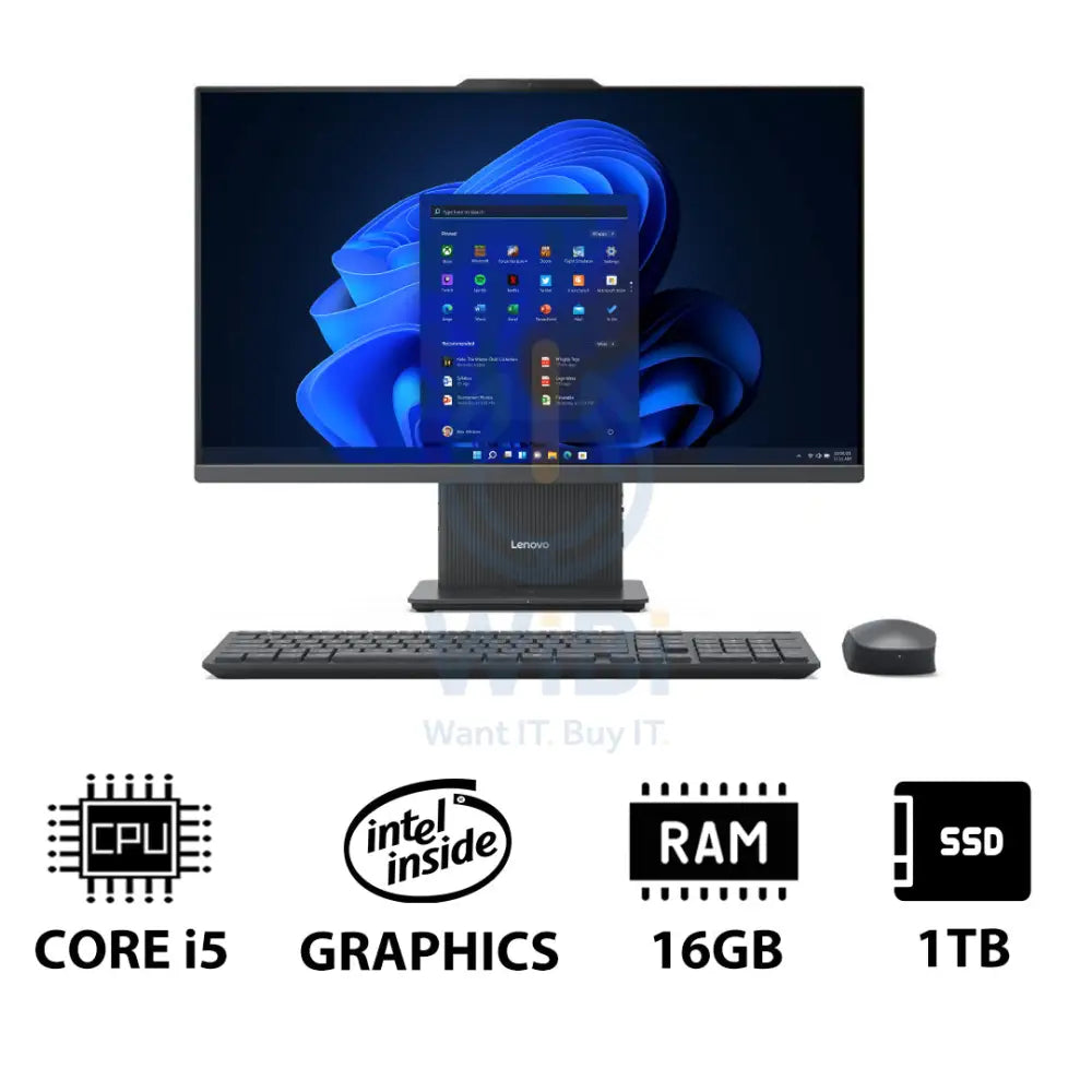 Lenovo IdeaCentre 27 Gen 9 AIO PC - i5 / 16GB / 1TB (NVMe M.2 SSD) / 27’’ FHD Non-Touch / Win 11 Pro / Arabic/English