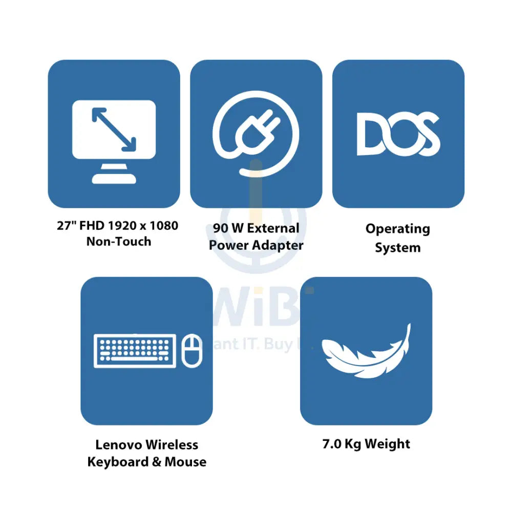 Lenovo IdeaCentre 27 Gen 9 AIO PC - i7 / 32GB / 1TB (NVMe M.2 SSD) / 27’’ FHD Non-Touch / DOS (Without OS)