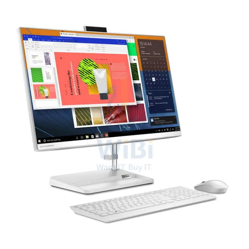 Lenovo IdeaCentre 3 AIO PC (Win 11 Home) - i7 / 8GB / 512GB (NVMe M.2 SSD) / 23.8" FHD Multi-Touch / 2GB VGA / White / 1YW - Desktop