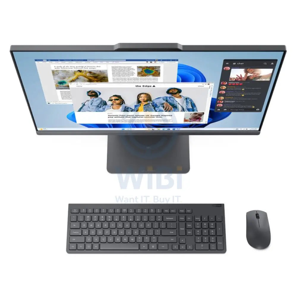 لينوفو إيديا سنتر الجيل التاسع المتكامل جهاز كمبيوتر - آي 7 / 8 جيجابايت / 1 تيرابايت (NVMe م.2 إس إس دي) / 23.8 بوصة FHD متعددة اللمس دوس (بدون نظام تشغيل) / ضمان سنة