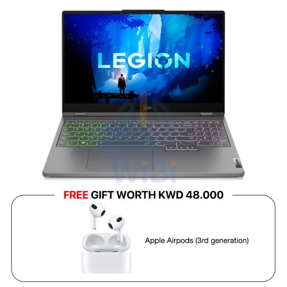Lenovo Legion 5 Gen 7 - 15.6’’ WQHD / i7 / 32GB / 1TB (NVMe M.2 SSD) / 8GB VGA RTX 3070 / 1YW / Arabic/English / Storm