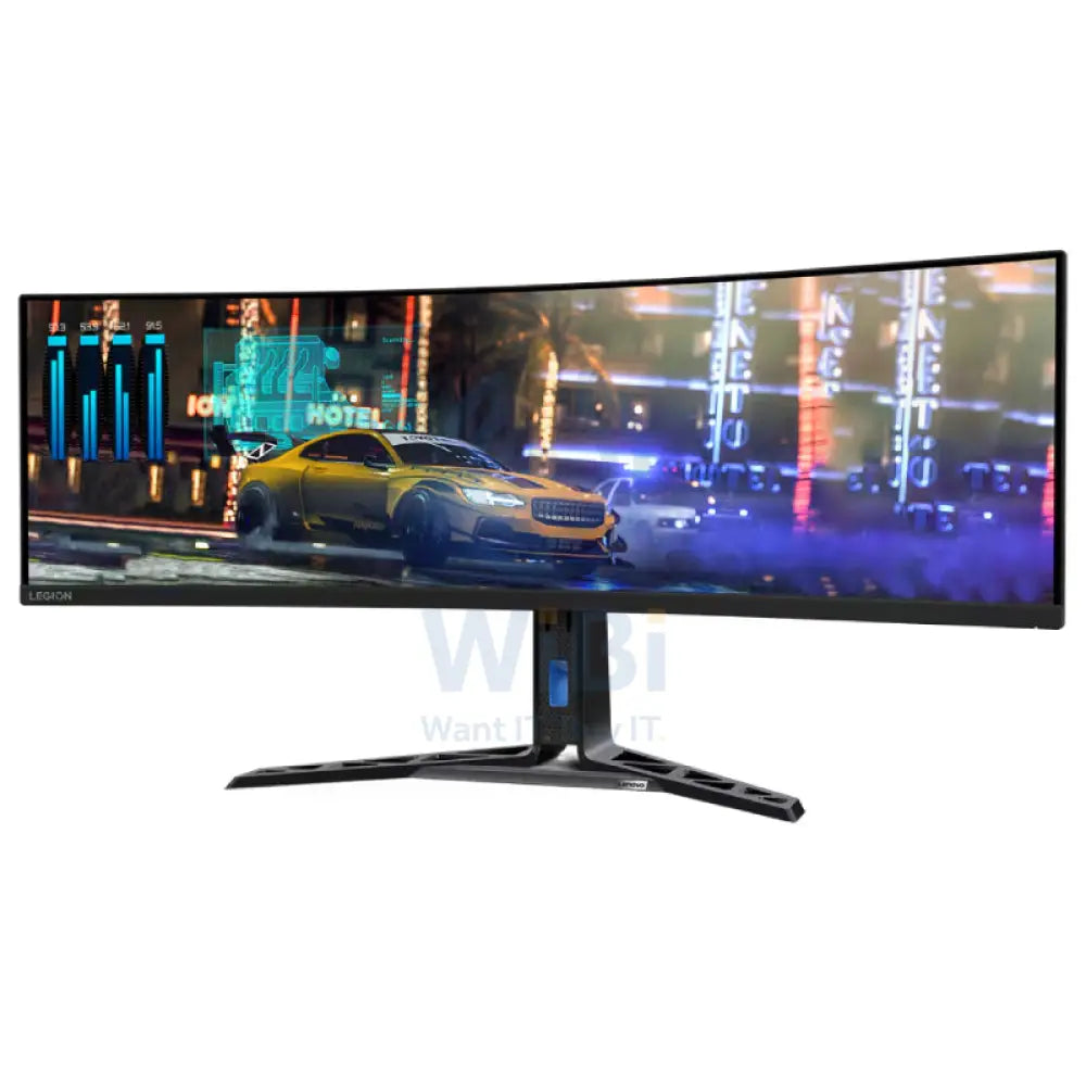 Lenovo Legion R45w-30 - 44.5’’ Dual QHD Curved / 1ms / Up to 170Hz / USB / HDMI 2.1 / LAN / Speaker / Eyesafe / Black