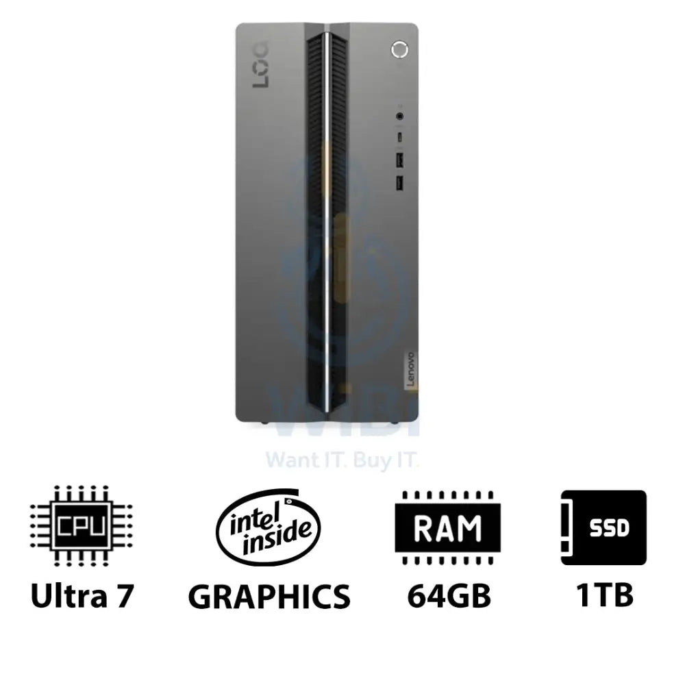 Lenovo LOQ Tower 17 Gen 10 - Ultra 7 255HX / 64GB / 1TB (NVMe M.2 SSD) / GeForce RTX™ 5060 Ti 8GB GDDR7 / AI Boost Up
