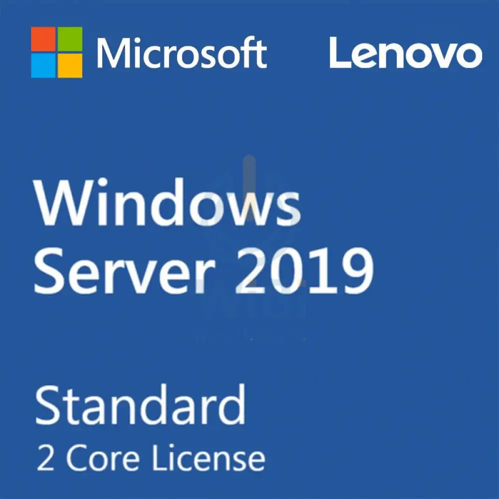 لينوفو مايكروسوفت ويندوز سيرفر 2019 قياسي - 2 نواة / ترخيص إضافي / OEM / بائع نقاط البيع فقط