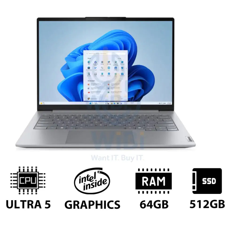 Lenovo ThinkBook 14 G8 - 14’’ WUXGA / Ultra 5 225U / 64GB / 512GB (NVMe M.2 SSD) / Win 11 Pro / 1YW / Arabic/English