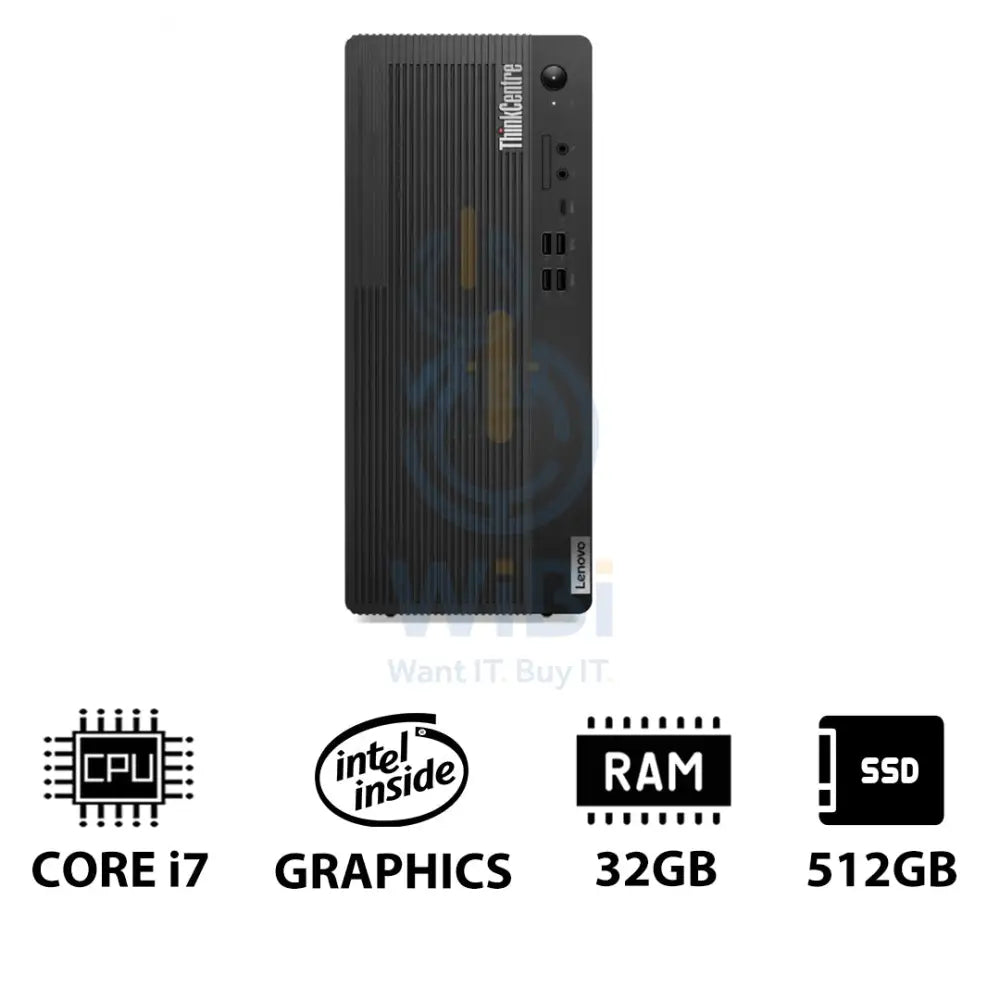 Lenovo ThinkCentre M70t Gen 5 - i7-14700 / 32GB / 512GB (NVMe M.2 SSD) / Win 11 Pro / 1YW / Eng/Arb - Desktop Desktop &