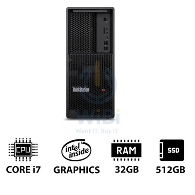 Lenovo ThinkStation P3 Tower - i7-14700 2.1GHz / 20-Cores / 32GB / 512GB (NVMe M.2 SSD) / Win 11 Pro / 3YW