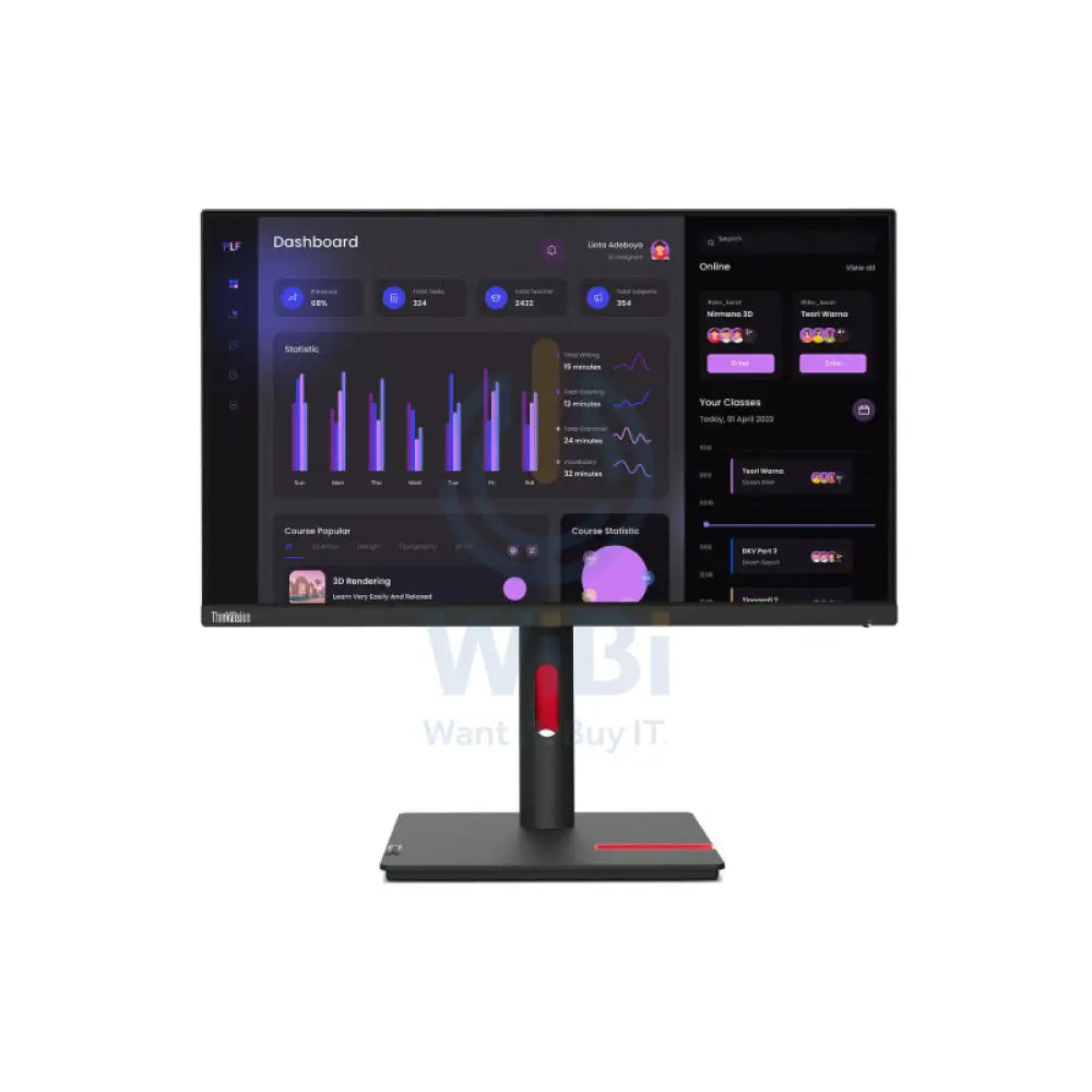 Lenovo ThinkVision T24i-30 - 23.8’’ WLED / Eyesafe Display 2.0 / 6ms / D-Sub / HDMI 1.4 / DisplayPort 1.2 / USB 3.2 Gen