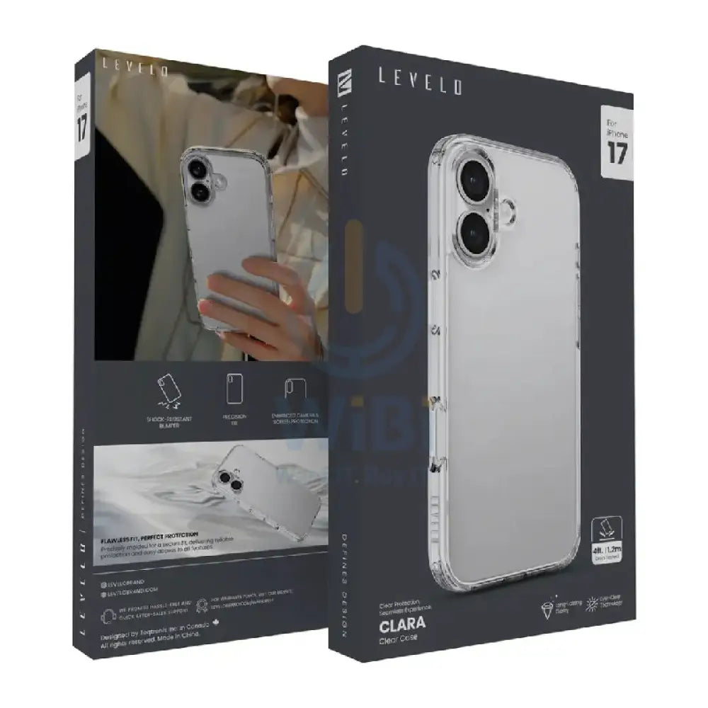 Levelo Clara Clear Case For Apple iPhone 17 - Transparent Accessories > Mobiles & Tablets > Mobiles > Covers & Cases