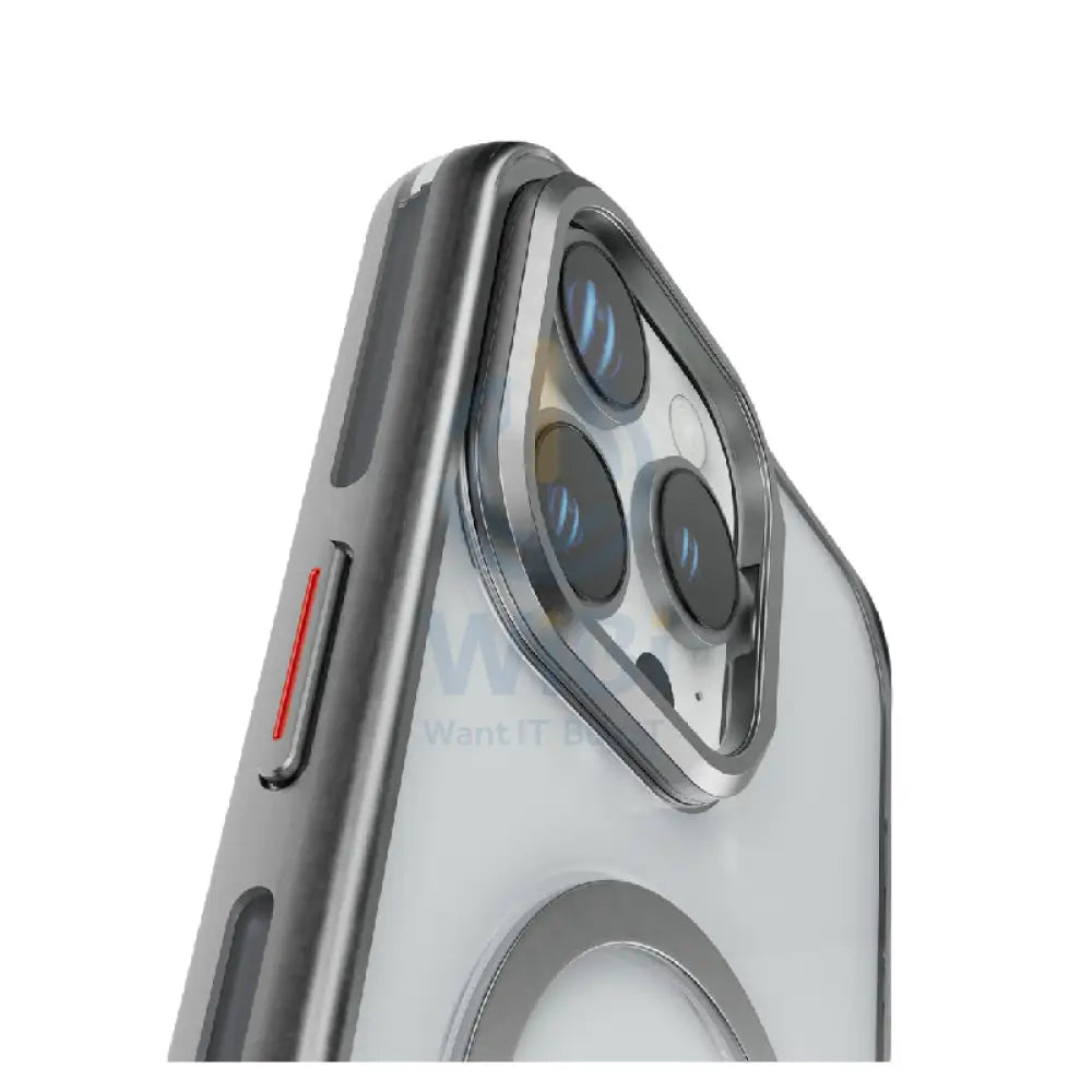 Levelo Elio PC Case with Camera Ring Stand - Apple iPhone 16 Pro Max / Titanium Accessories > Mobiles & Tablets >
