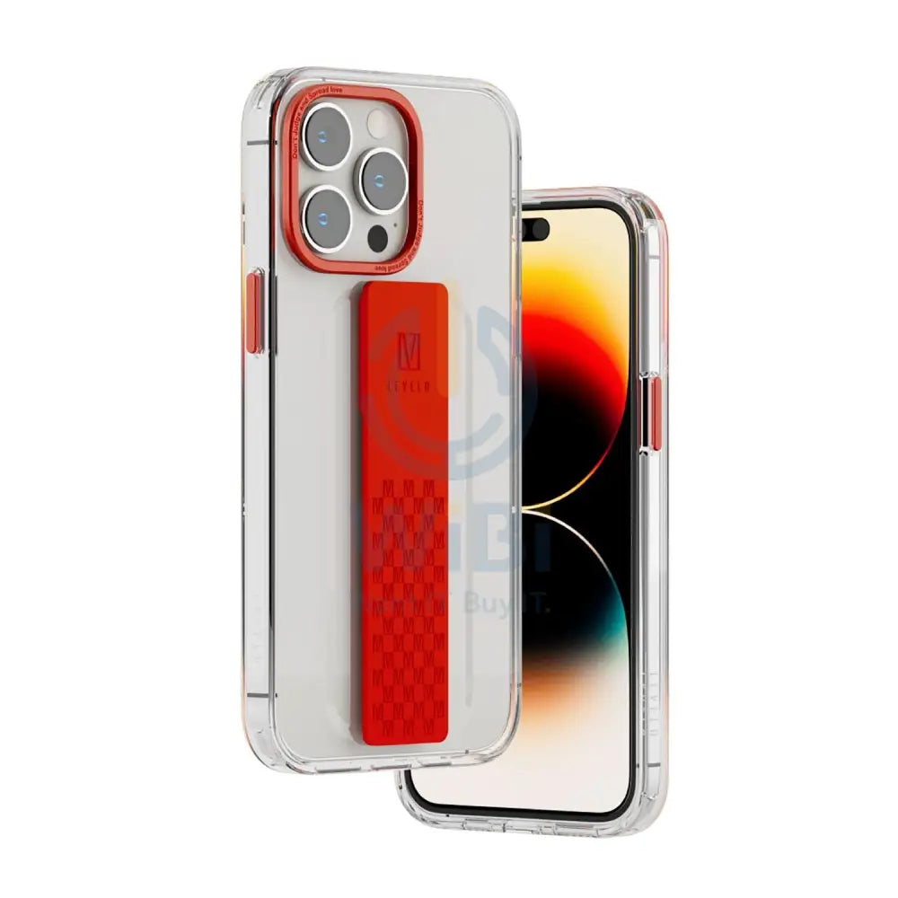 Levelo Graphia IMD Clear Case With Extra Grip - iPhone 14 Pro / Red Accessories > Mobiles & Tablets > Mobiles