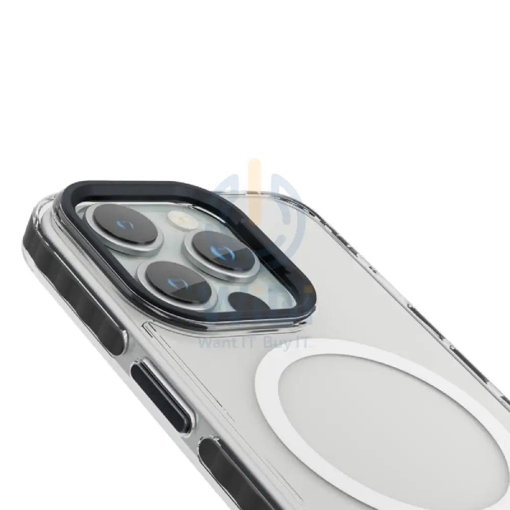 Levelo Magsafe FlexiGuard Transparent Case - iPhone 15 Pro / Black Accessories > Mobiles & Tablets > Mobiles > Covers &