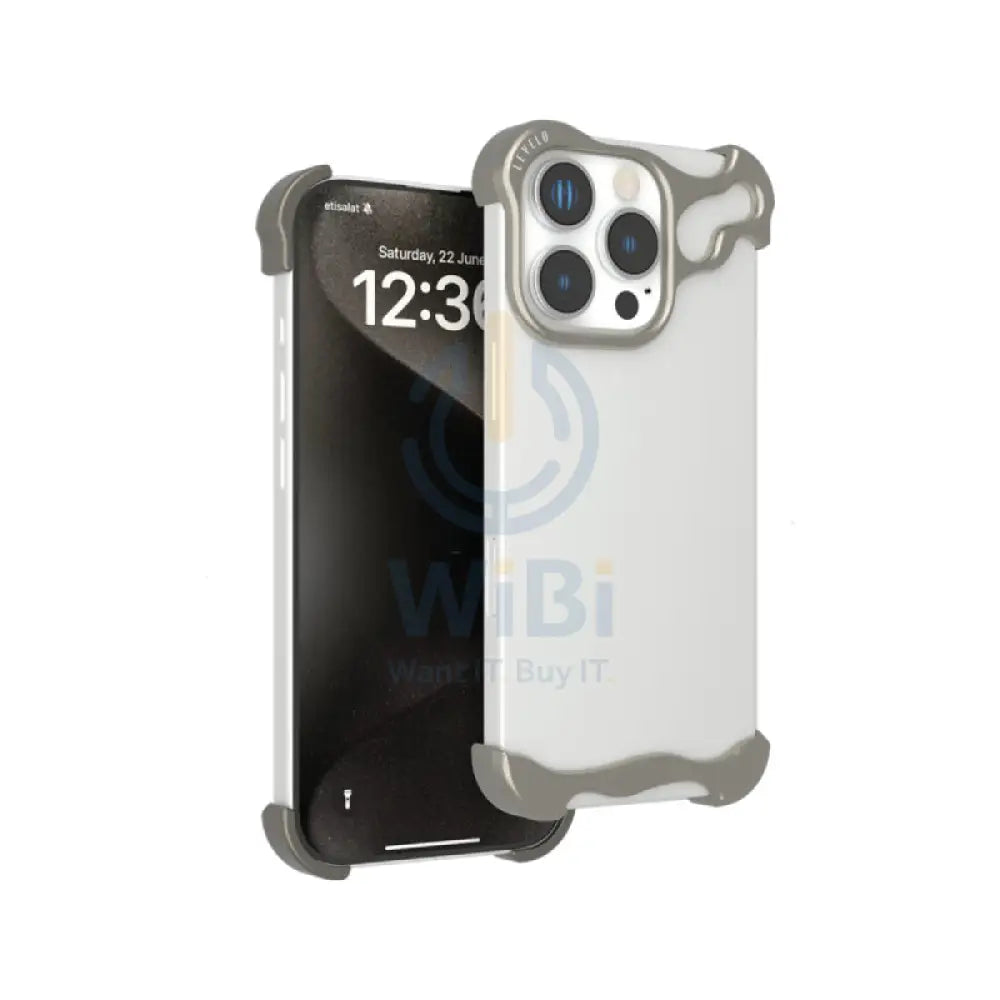 Levelo Metallo Pro Aluminum Bumper Case - Apple iPhone 16 Pro Max / Titanium Accessories > Mobiles & Tablets > Mobiles