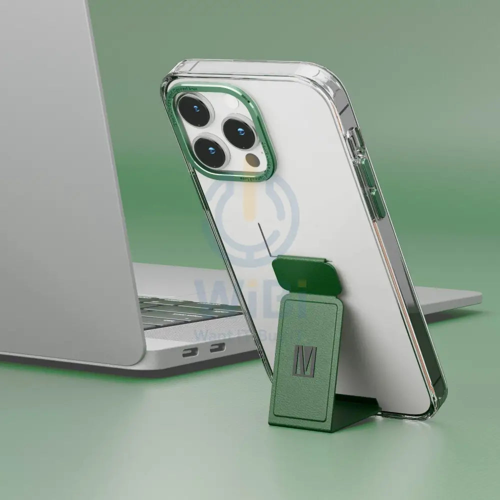 Levelo Morphix Clara Gripstand IMD Clear Back Case - iPhone 14 Pro / Green Accessories > Mobiles & Tablets > Mobiles