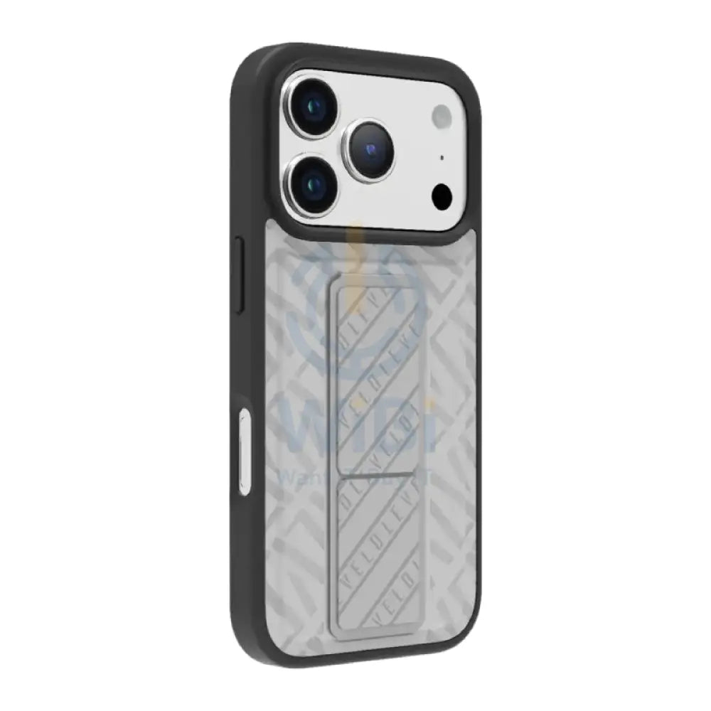 Levelo Morphix Cuero Gripstand Case For Apple iPhone 17 Pro Max - Cloud Grey Accessories > Mobiles & Tablets > Mobiles