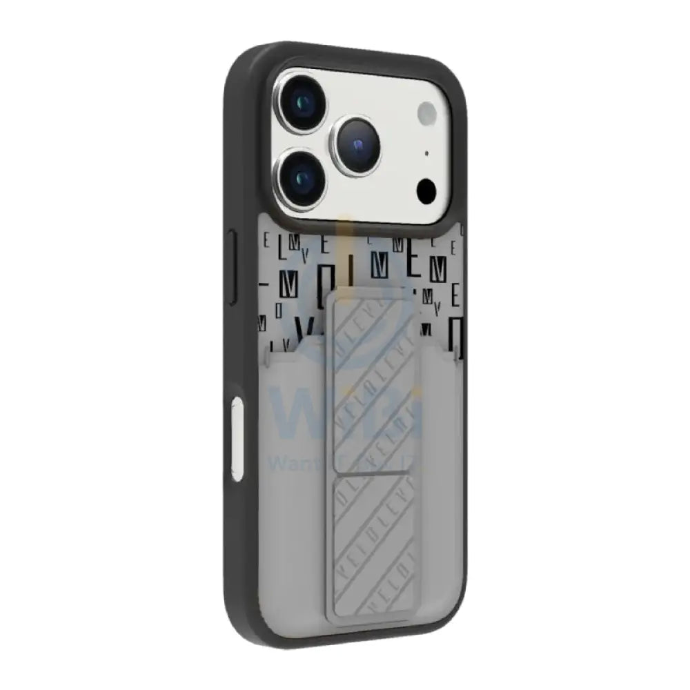 Levelo Morphix Gripstand Case With Cardholder For Apple iPhone 17 Pro Max - Cloud Grey Accessories > Mobiles & Tablets