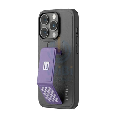 Levelo Morphix Gripstand PU Leather Case - iPhone 14 Pro / Deep Purple Accessories > Mobiles & Tablets > Mobiles