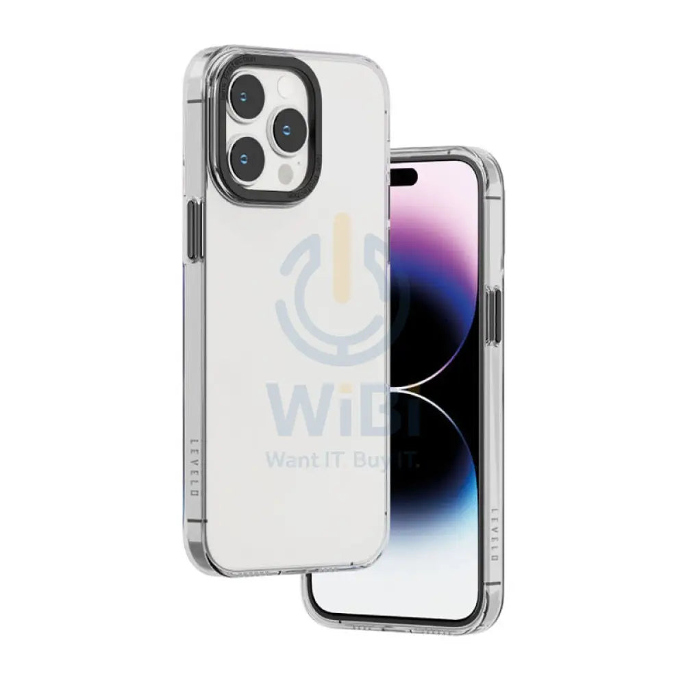 Levelo Sensa Clear Back Case iPhone 14 Pro Max - Clear/Grey Accessories > Mobiles & Tablets > Mobiles > Screen