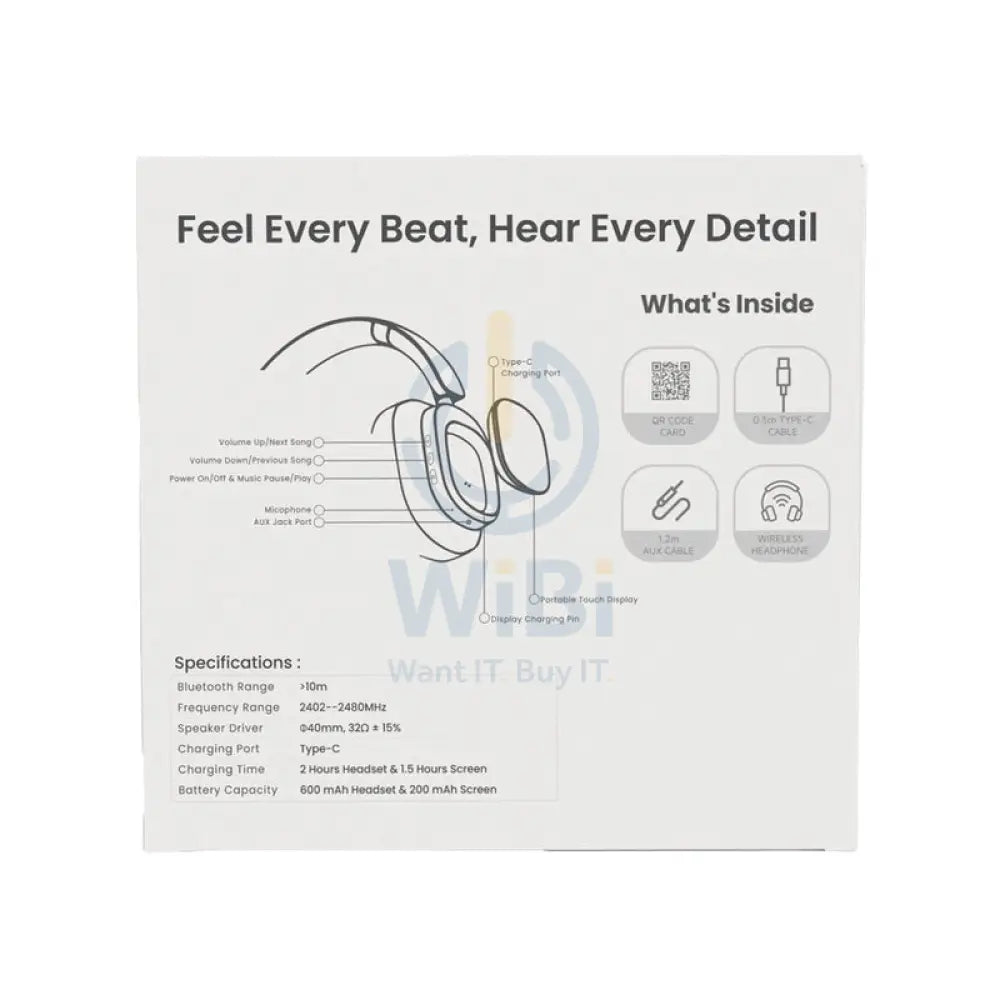 Levelo VibeMaster Wireless Hybrid ANC Headphone - Black Accessories > Audio > Headphones