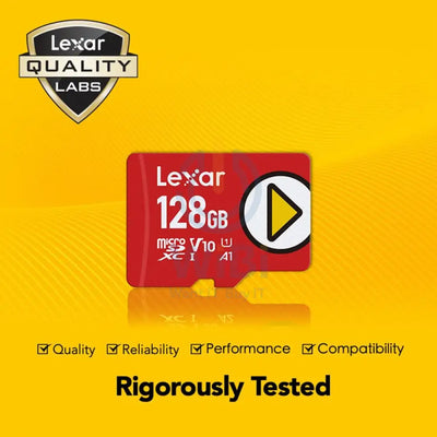 Lexar High Speed PLAY Micro SD cards – LMSPLAY128G-BNNNG Storage > Memory Cards