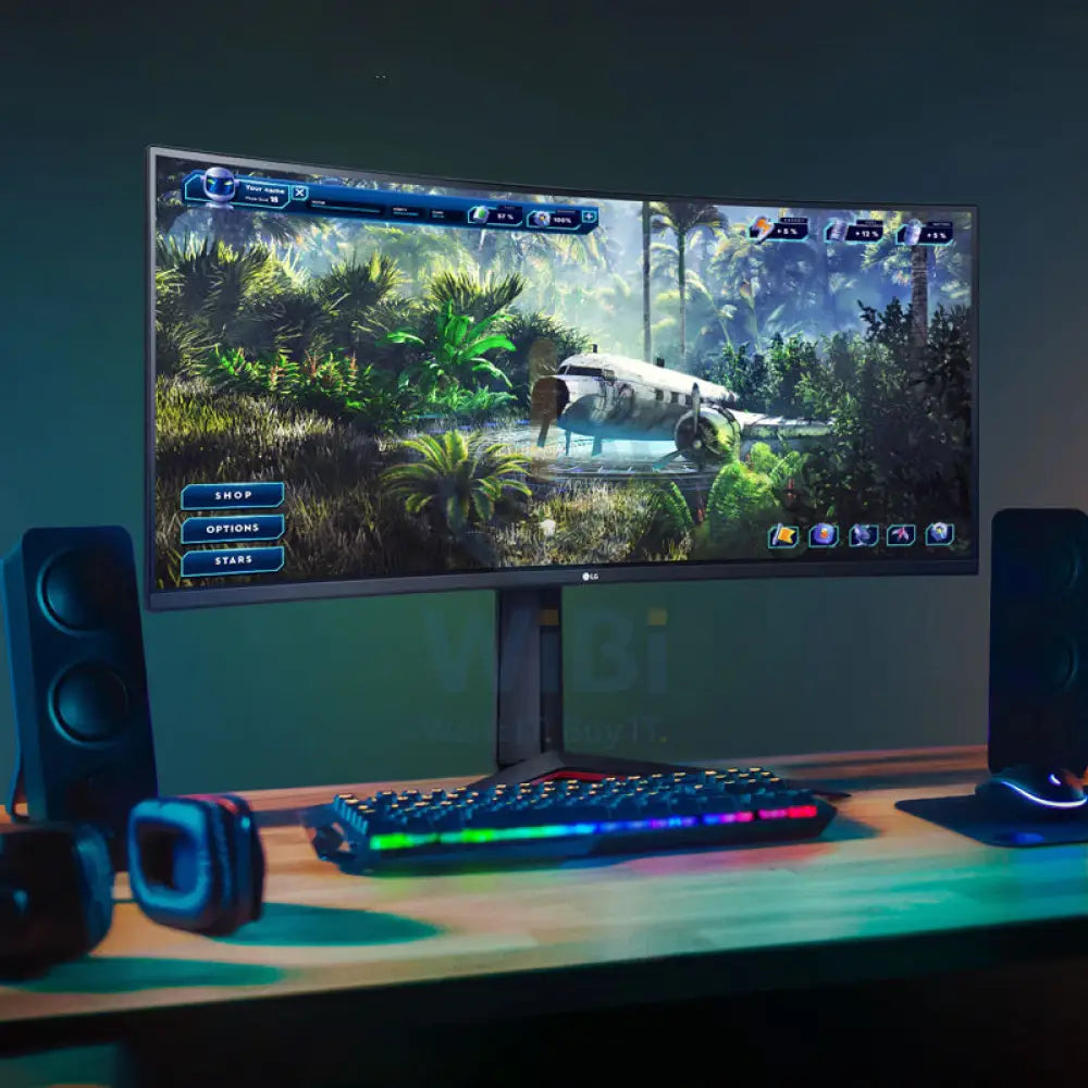 LG UltraGear Curved Gaming Monitor - 34’’ Curved WQHD / 5ms / HDMI / DisplayPort / 160Hz - Monitor Monitors &
