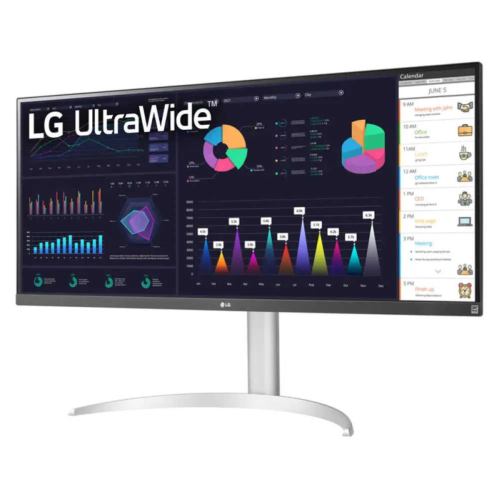 LG UltraWide FHD IPS Monitor - 34.0’’ IPS WFHD / 5ms / USB-C / HDMI / DisplayPort / 100Hz - Monitor Monitors &