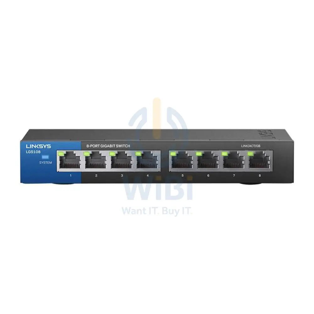 Linksys LGS108 Gigabit Switch - 8-Ports / Unmanaged / Desktop - Switch