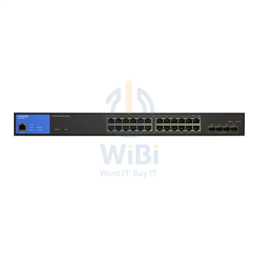 Linksys LGS328MPC - 24-Ports (Ethernet) / 4-Ports (SFP+) / Managed / Gigabit / PoE+ / Desktop - Switch