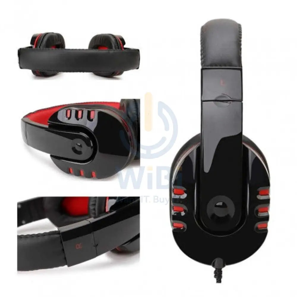 LNIX Wired Gaming Headset - Black & Red Accessories > Audio > Headphones