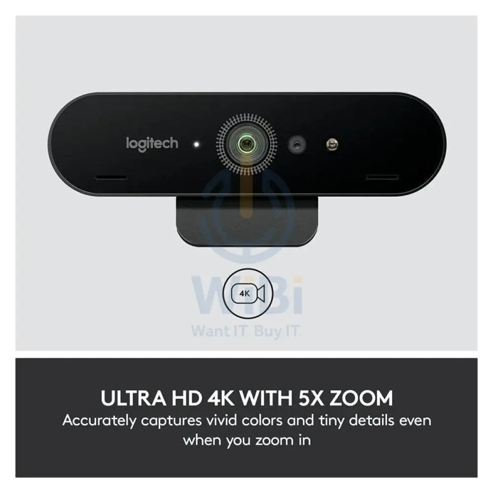 لوجيتيك BRIO Stream 4K برو ويب كاميرا - 4K / 1080p / يو اس بي 2.0 / أسود كاميرات > ويب كاميرا > ويب كاميرا > عرض