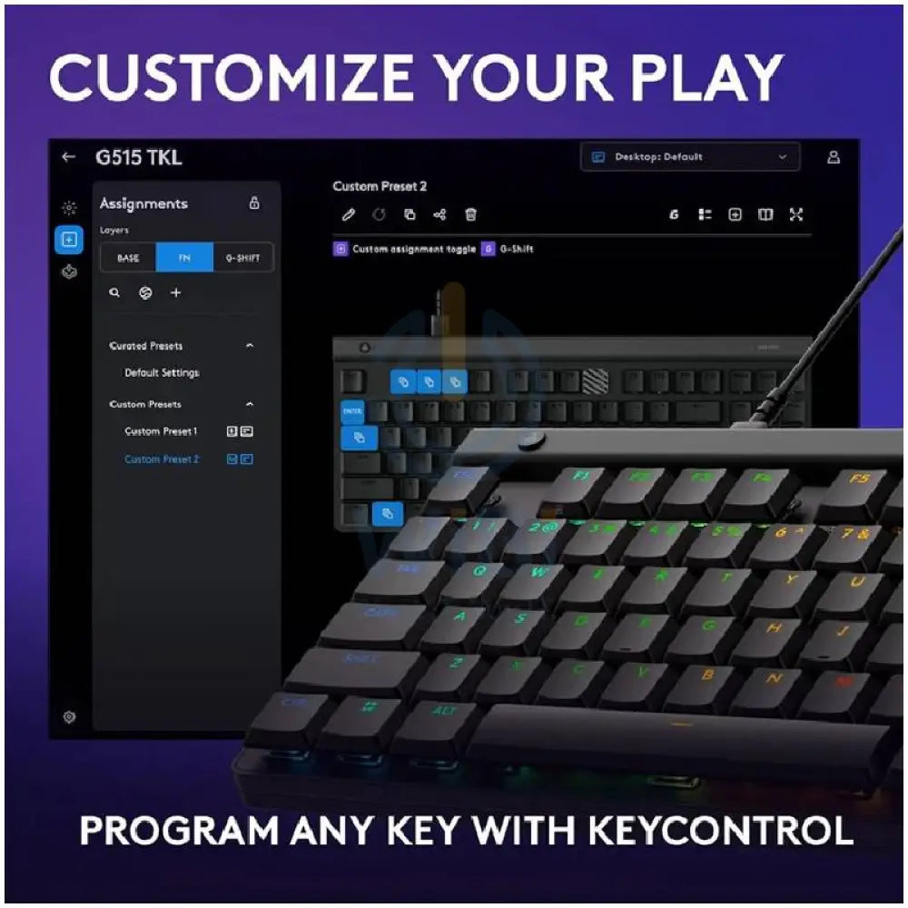 Logitech G515 LIGHTSPEED TKL Mechanical Gaming Keyboard - Wired / RGB / Tactile / Black Accessories > Keyboard & Mouse