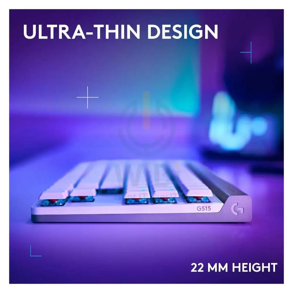 Logitech G515 LIGHTSPEED TKL Mechanical Gaming Keyboard - Wireless / RGB / Tactile / White Accessories > Keyboard &