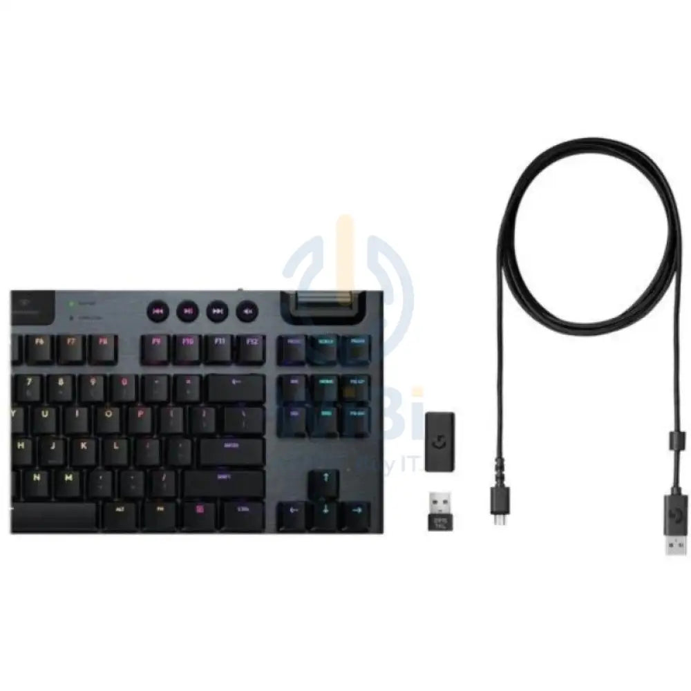 Logitech G915 TKL Tenkeylees Light Speed Wireless RGB Mechanical Gaming Keyboard / Clicky - Black Accessories >