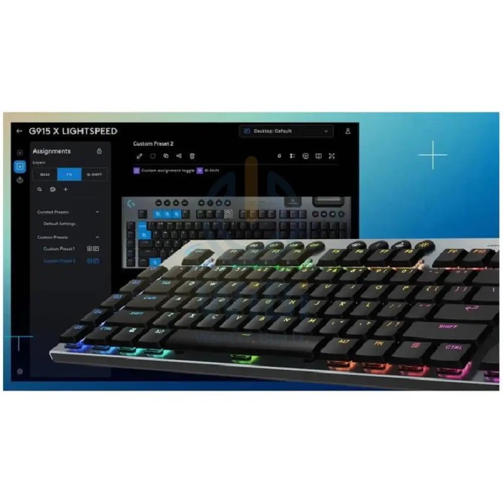 Logitech G915 X LIGHTSPEED Mechanical Gaming Keyboard - Wireless / RGB / Tactile / Black Accessories > Keyboard & Mouse