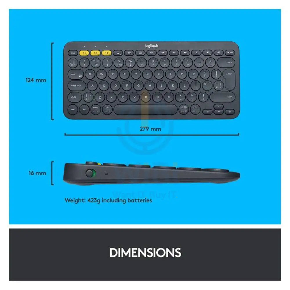 Logitech K380 Multi-Device Keyboard - Bluetooth / Dark Grey - Keyboard Accessories > Keyboard & Mouse
