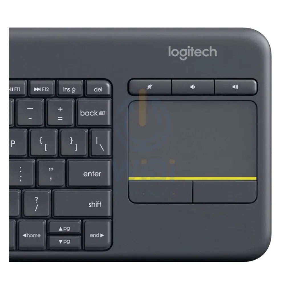 Logitech K400 Plus Wireless Touch Keyboard - 2.40GHz / Up to 10m / Wi-Fi / Black - Keyboard - Cables & Peripherals